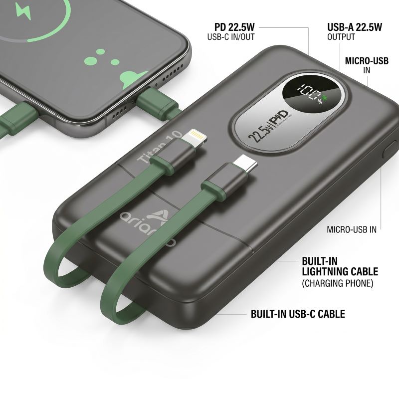 Ariamo Titan 20000mAh PD 22.5W Super Fast Charging Power Bank